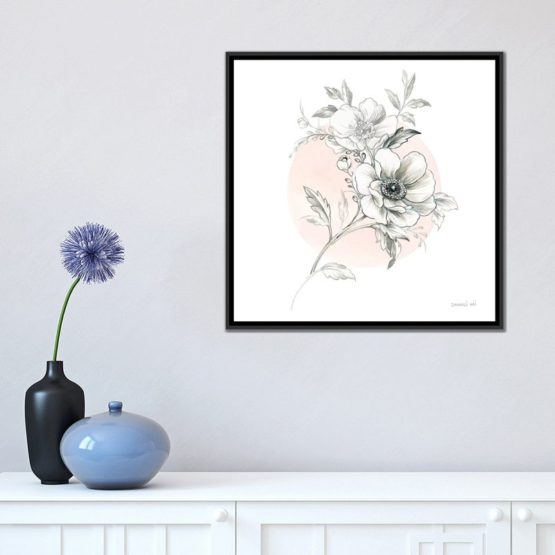 Impression sur toile, H 18 po x l 18 po x P 1,5 po, Toile avec cadre noir, Pas de tapis