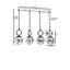 Lustre scandinave Glam, 100% métal, hauteur réglable, 25,6 po x 6,3 po | Peinture séchée au four avec revêtement en culbutage | Douille E27 de 40 W maximum, finition blanche élégante pour les solutions de décoration et d'éclairage modernes