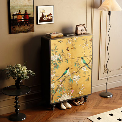 Chinese Style Solid Wood Shoe Cabinet