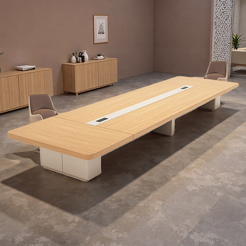 Table de conférence moderne et minimaliste haut de gamme, H 30 po x L 157,48 po x l 55,11 po