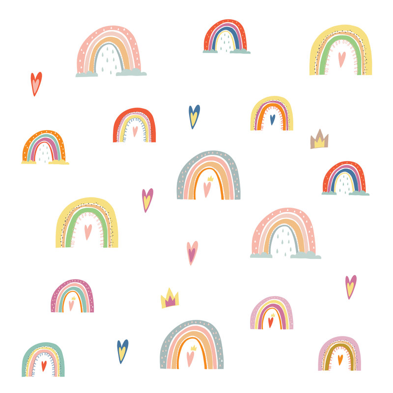 Cheerful Nursery Cute Rainbows Wall Sticker
