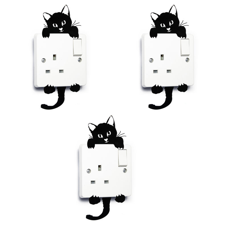 Décalcomanie murale autocollante pour chat light