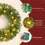 Pre-Lit Artificial Christmas Wreath with Multicolour and Warm White LED Lights-204250462
