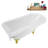 62" Streamline Clawfoot Tub,Tray,Drain, Clawfeet-101628980-102218224