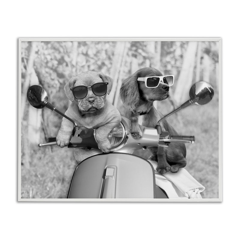 «Puppy Moto Riding Buddies», estampe numérique, conception de Marcus Prime, H 11 po x l 14 po