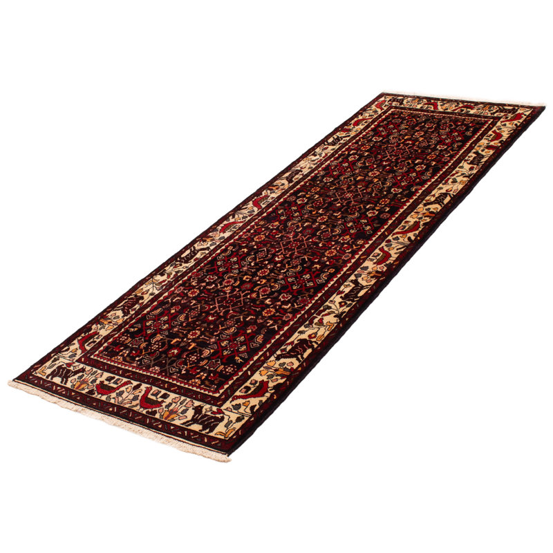 Tapis noir et rouge Andelz 3 pi 7 po x 10 pi 6 po