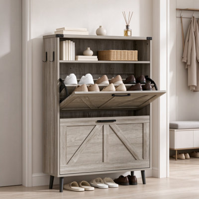 24 - Pair Shoe Storage Cabinet