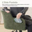 Vanity Chair With Wheels And Arms, Comfy Office Chairs For Women, Height Adjustable Ergonomic Swivel Chair For Bedroom, Living Room Makeup,chenille