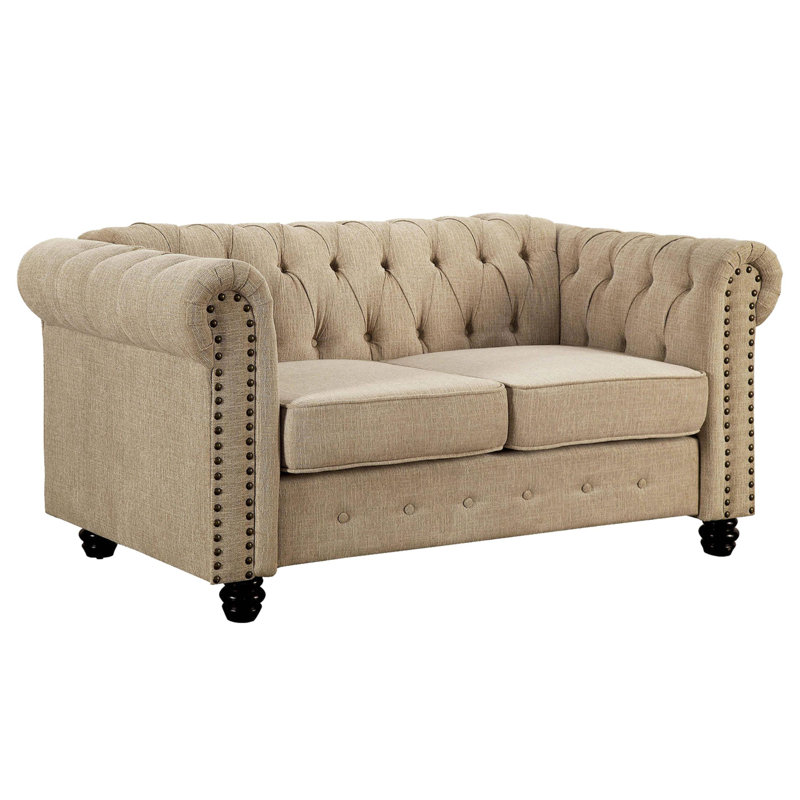 Leite Upholstered 61'' Loveseat, Taupe