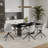 Matthew Leather Dining Side Chair With 360-Degree Swivel And Powder-Coated Iron Legs Matthew Collection-134529384-144607883