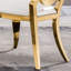 Chaise d'appoint rembourrée à dossier King Louis avec structure en acier inoxydable Amity-453340606-445660068-445660065