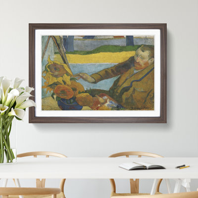 Painting Sunflowers by Vincent Van Gogh - Framed Print