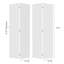 Porte pliante moderne à panneau plat double de 18 pouces (107 cm x 213 cm) en vinyle blanc à âme pleine avec ensemble de quincaillerie-136394331-136916982