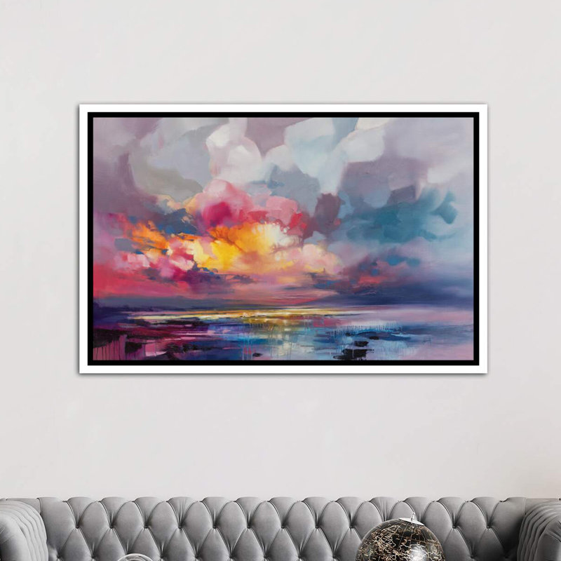 « deplacement » par scott naismith-reproduction d’art, Toile blanche encadrée, H 18 po x l 26 po x P 1,5 po
