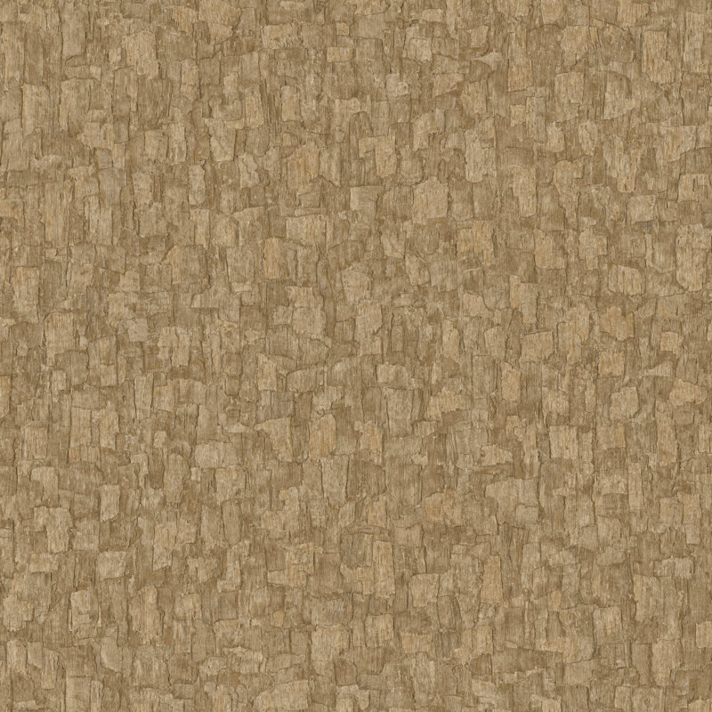 Surfaces Collection Bark Texture Wallpaper Roll, Brown