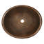 Rolled Copper Oval Drop-In Bathroom Sink-70142584