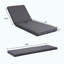 Lounge Chaise Set, Acacia Solid Wood With  LOUNGE CUSHION (Dark Grey) - Matching Cream Version Available