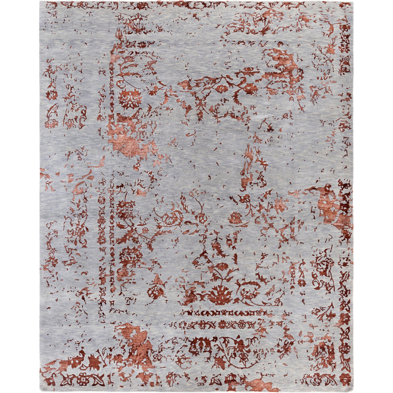 One-of-a-Kind Rectangle 8'4" X 10'2" Area Rug Gray/Red