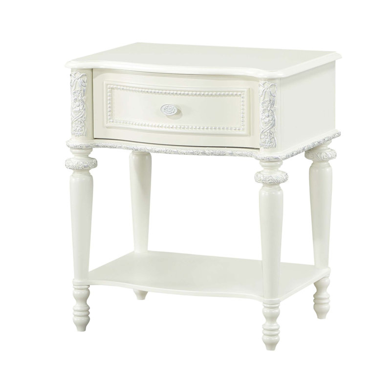 Charmante table de chevet à 1 tiroir avec tablette inférieure pour plus de rangement et de présentation, parfaite pour les chambres élégantes