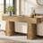 63-Inch Solid Wood Entryway Table, Farmhouse Console Table