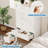 48" Tall 5 Drawer Wood Dresser with Handleless & Detachable Legs, Modern Storage Chest-2061400375