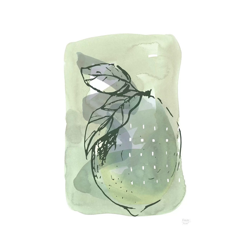 Lemon With Dots - Print on Canvas, 101.6cm H x 66.04cm W x 3.81cm D, Wrapped Canvas