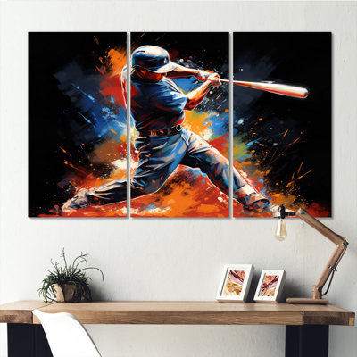 Baseball Swing Of Emotion III - Ensemble de décorations murales de sport