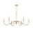 Paquette Mordern Gold 6 Light Chandelier-123223049