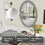 Bureau de maquillage avec miroir ovale-1270878151