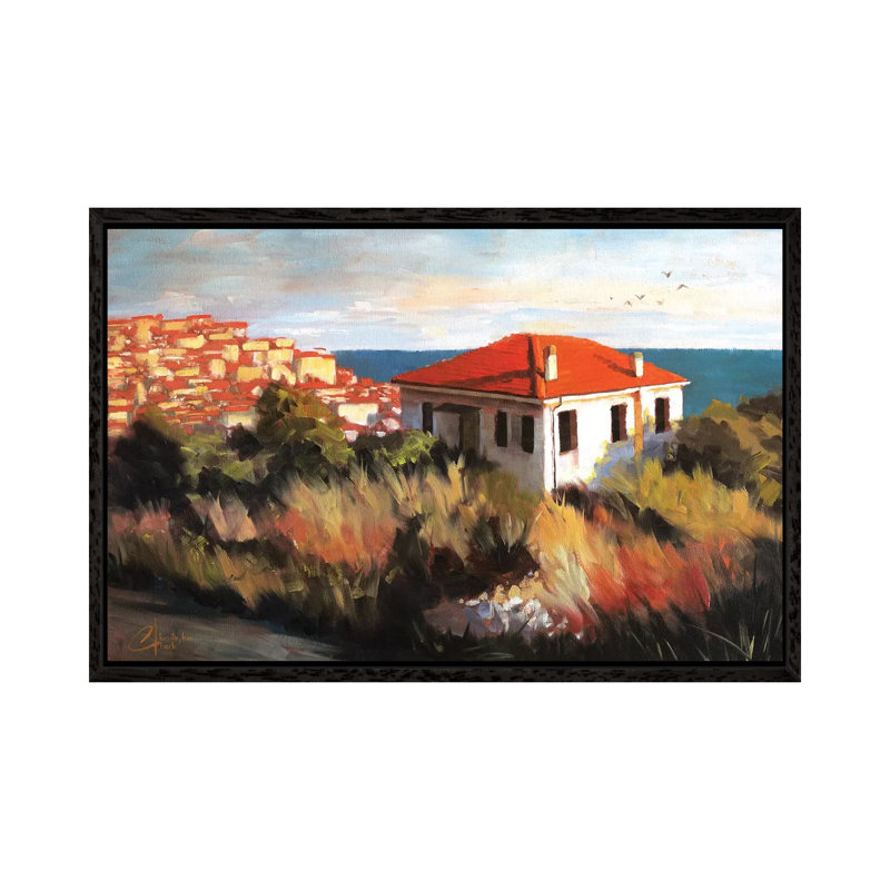 Imperia, Italy – Cottage By The Sea by Christopher Clark - Floater Frame Print on Canvas, 66.04 cm H x 45.72 cm W