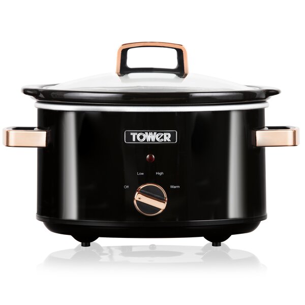 VonShef Slow Cooker 3.5L, Removable Oven to Table Dish, Lid & 3 Heat  Settings, Keep Warm Function for Stews & Curries, Silver