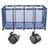 Kierah Metal Frame 12 Wheels Rolling Pool Toys Float Storage Bin with Side Pocket 65"L x 30"W x 33"H-415783004