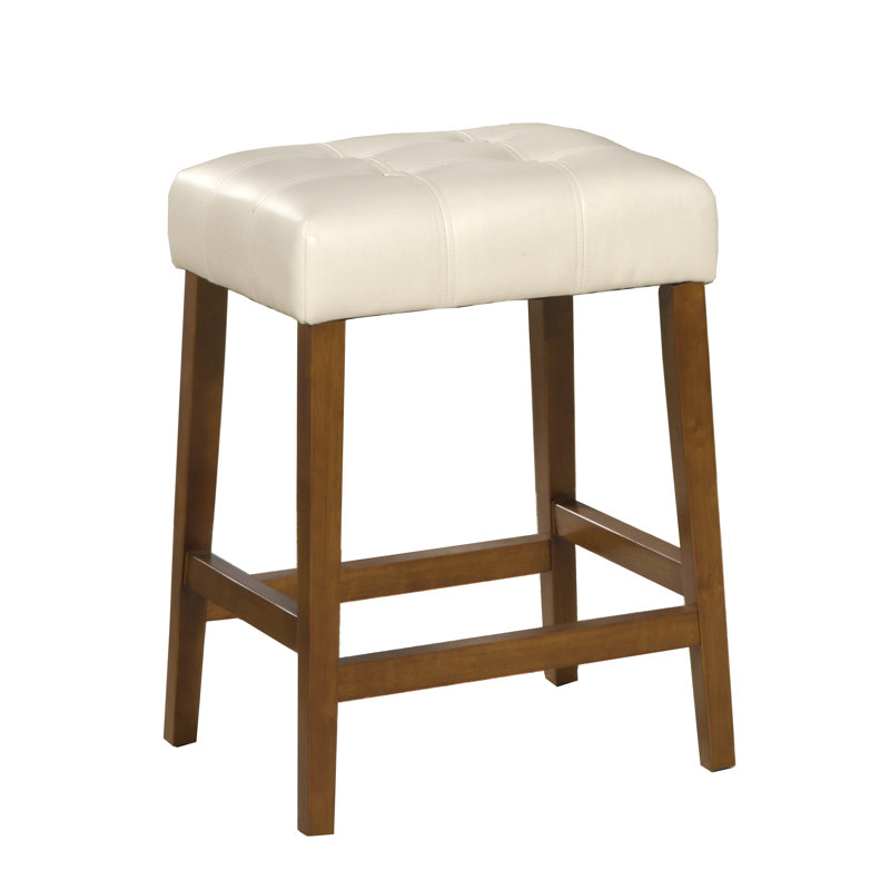Tabouret de comptoir 24 po Berush, Ivoire, Brun moyen