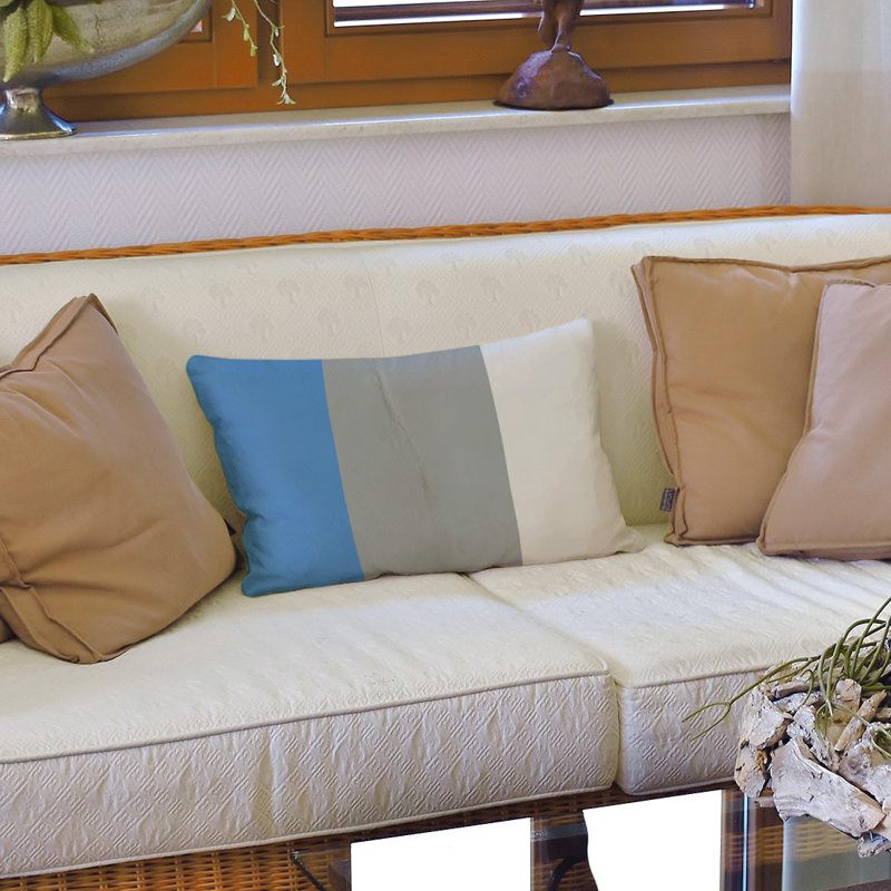 Housse de coussin lombaire Atlanta, Tennessee, Bleu marine / gris