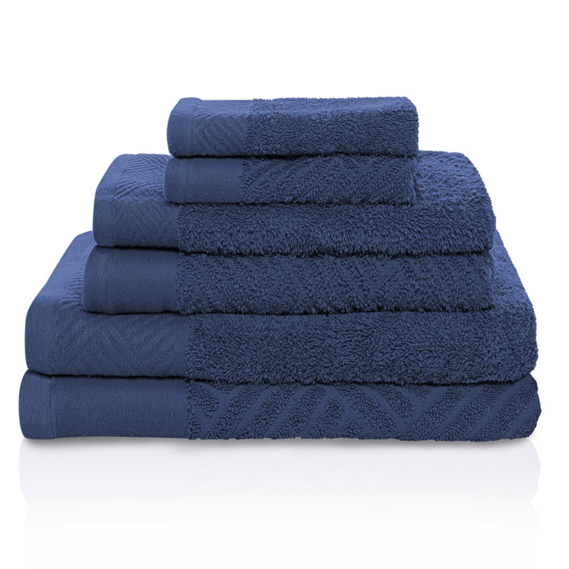 Ensemble de serviettes en coton, Bleu royal