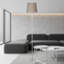 Mieshia Polished Chrome Plate Column Floor Lamp-583756406