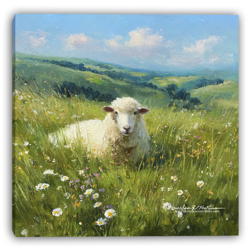 Toile tendue sur toile Golden Horizon, H 20 po x l 20 po