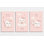 Grand ensemble de 3 impressions sur toile à dent rose, jolies filles, salle de bain pour chambre d'enfant, impression sur toile 16 x 24 pouces - prête à être accrochée