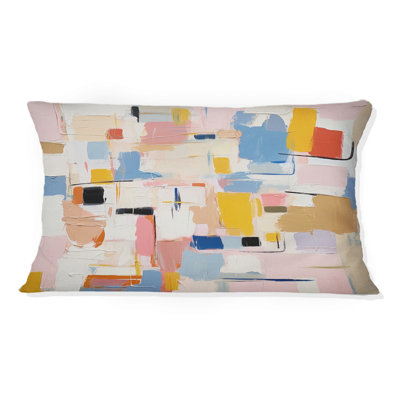 Ephemeral Thoughts Of Colourfields I - Abstract Painting Printed Throw Pillow