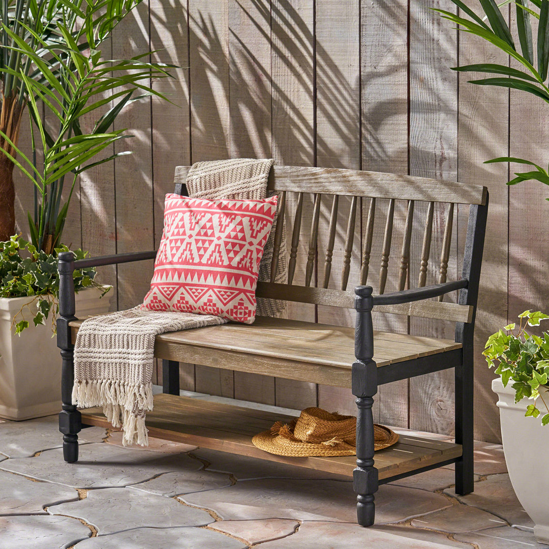 Maidste Solid Wood Outdoor Bench Charlton Home® 
