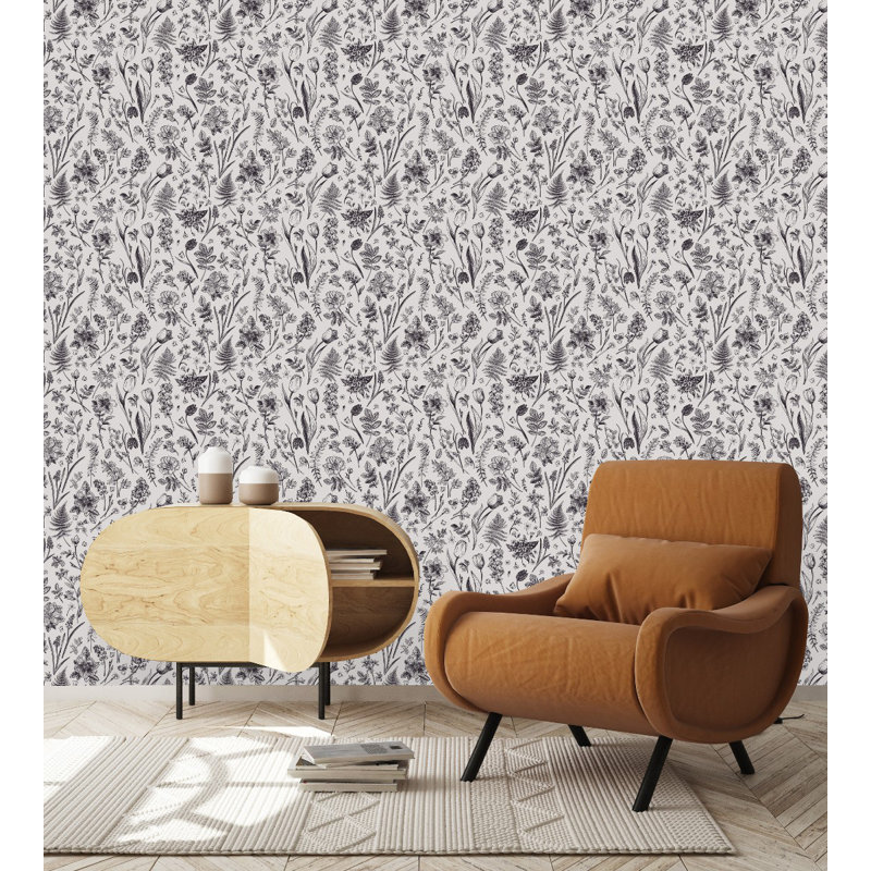 Peel & Stick Floral Tile, 2.08' W x 18.75' L