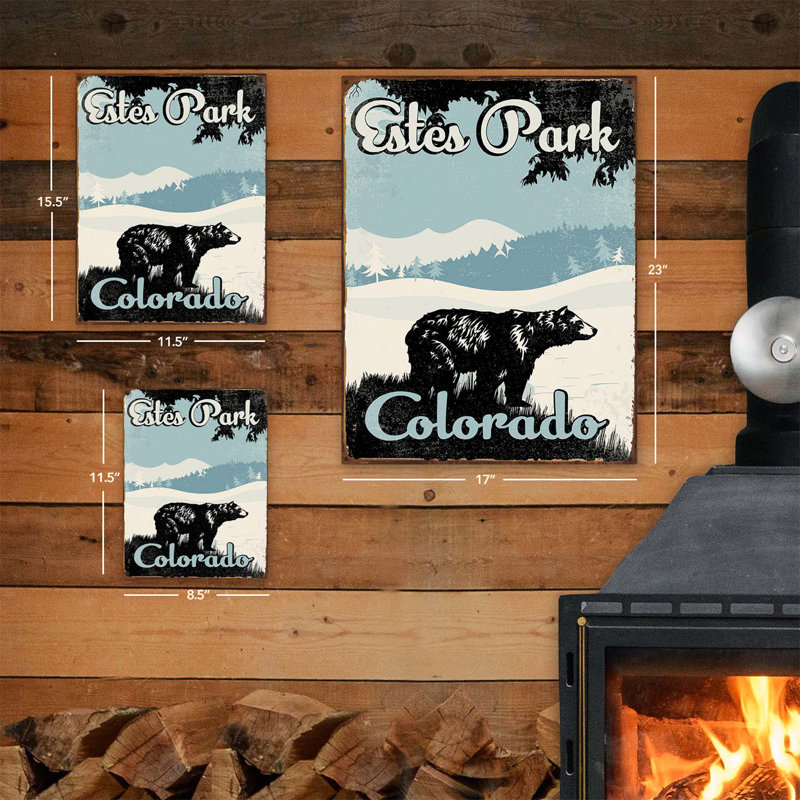 «Estes Park Bear», impression sur métal