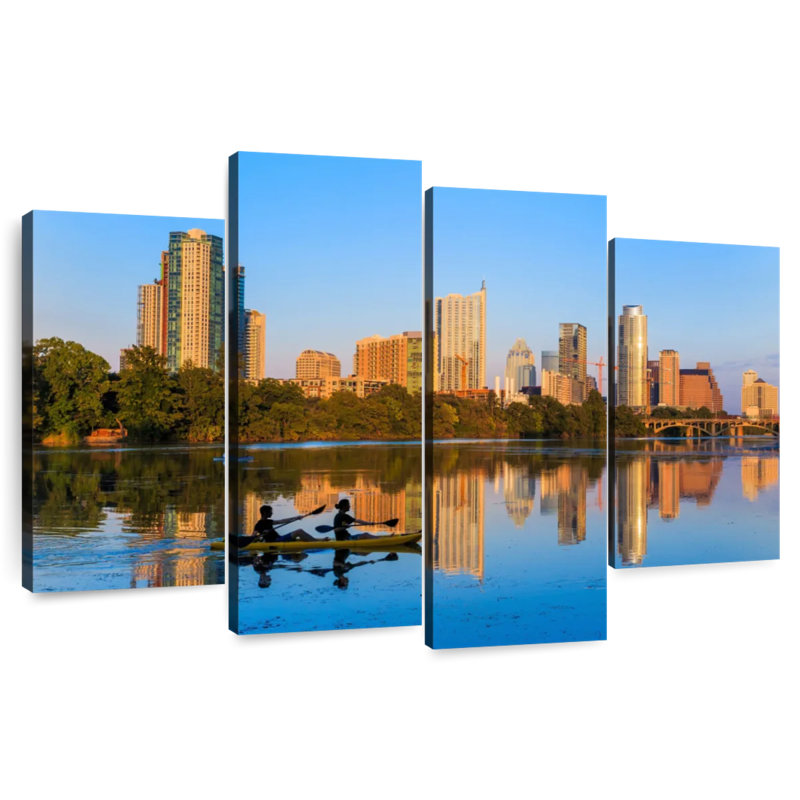 Sireci Kayaking At Zilker Park, 22" H x 36" W