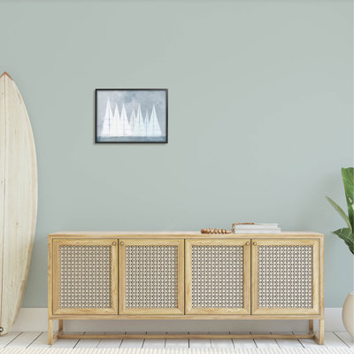 Voiliers géométriques modernes, art giclée flottante par Dan Meneely