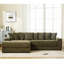 Oversized Two-Piece Couches, L Shaped Sofa, Corduroy, Left Chaise Daybed,With Armrests,Eight Throw Pillows,Corner Sofa,Easy To Assemble, Green-502224490