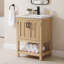 Ensemble de meuble-lavabo simple autoportant 24 po avec plateau en céramique Larangera-358700045