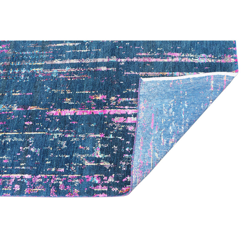 Handmade Wool Abstract Area Rug, Rectangle 6' x 9'
