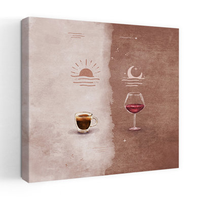 Day To Night Sip Abstract Contemporary Minimalist Landscape Nature Wall Art Print