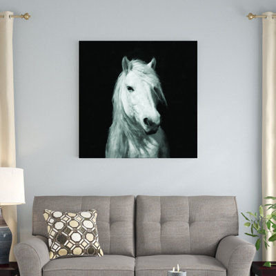 Portrait de cheval blanc - impression