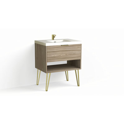 Modo 30" W Freestanding Single Bathroom Vanity with Dawson Leg